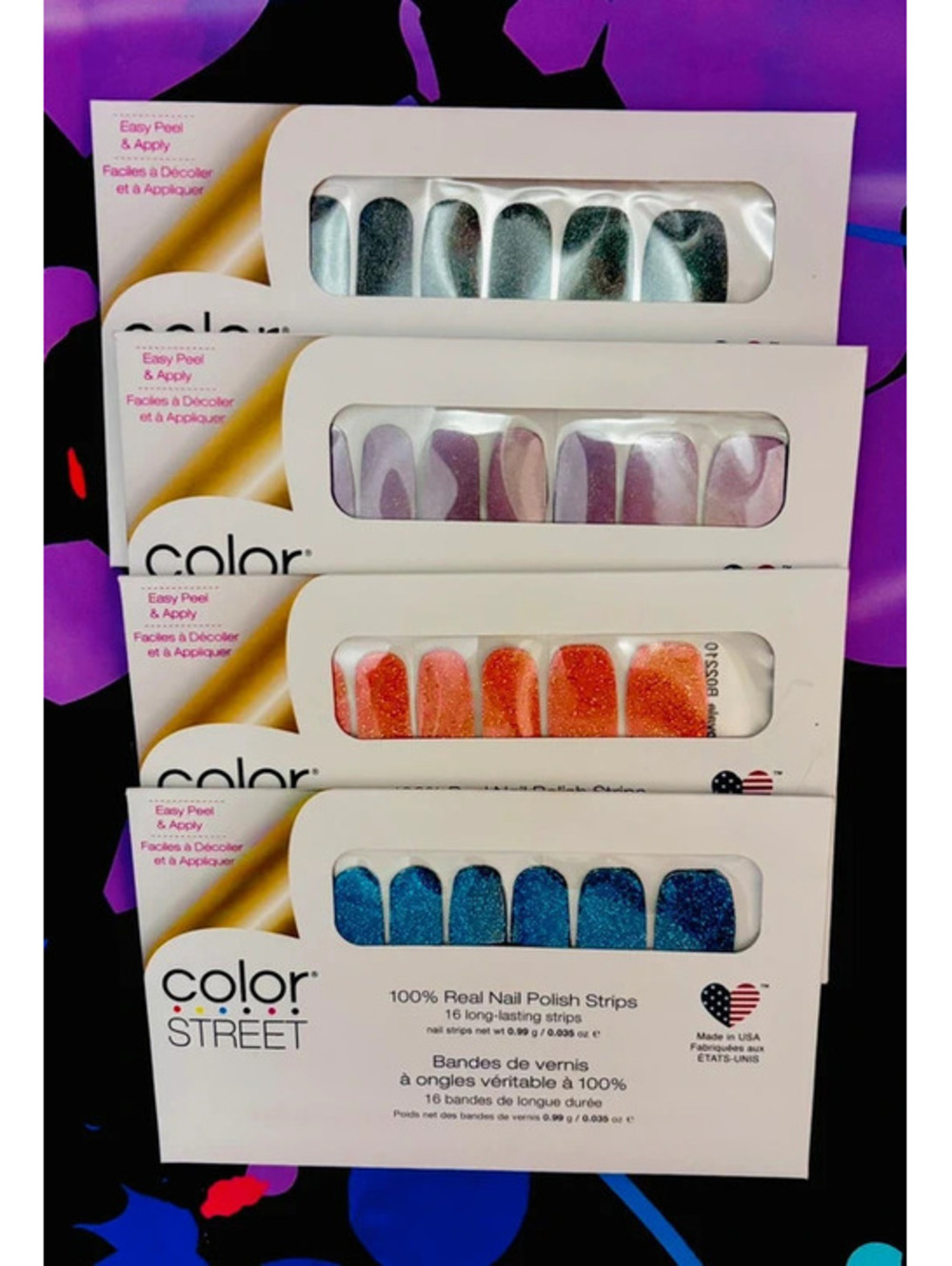 4 NEW Color Street Nail Polish Strips Sets